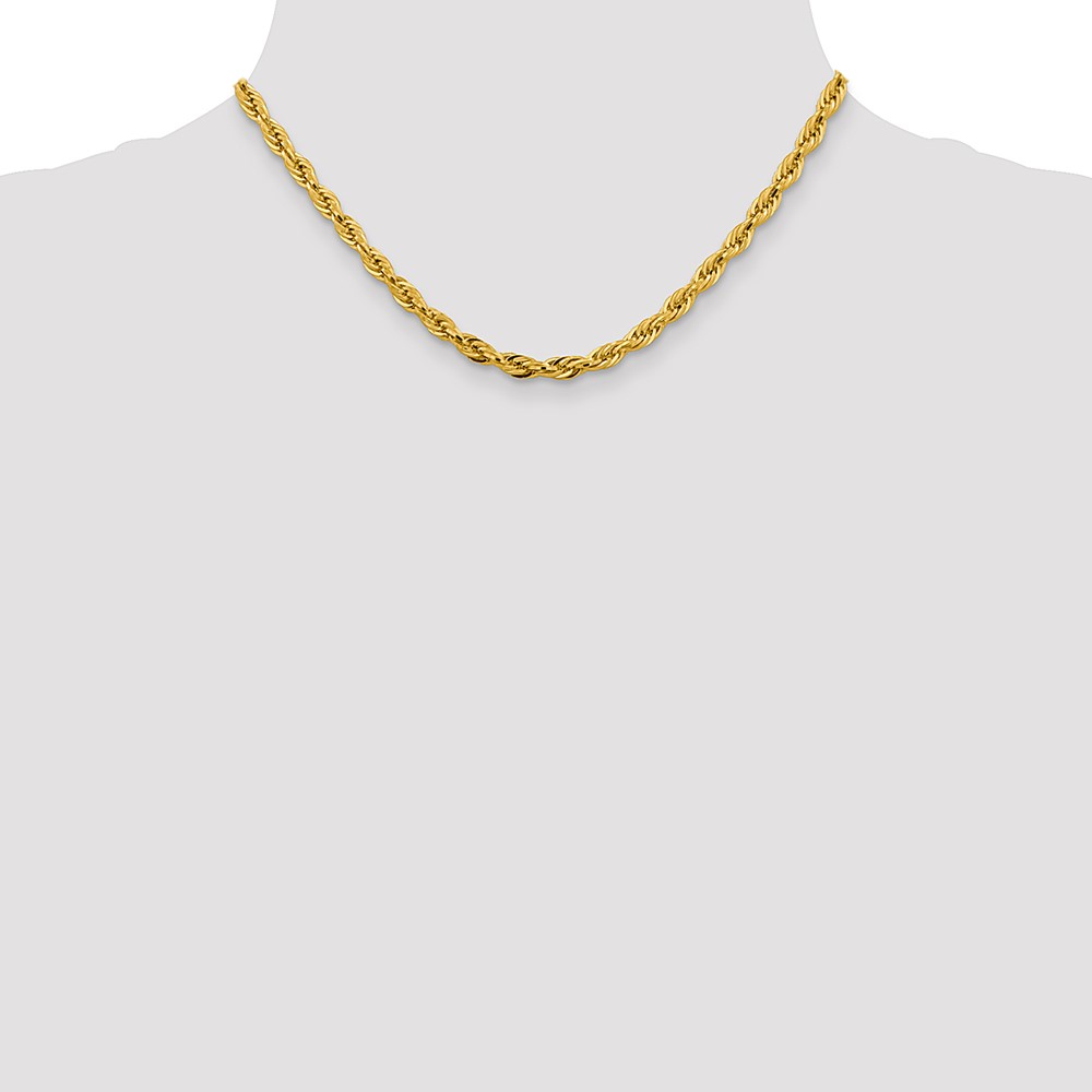 14K 16 inch 4.75mm Semi Solid Rope with Lobster Clasp Chain (BC169-16)