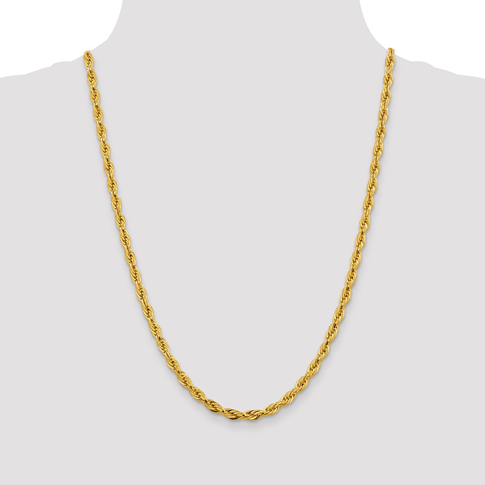 14K 24 inch 4.75mm Semi Solid Rope with Lobster Clasp Chain (BC169-24)