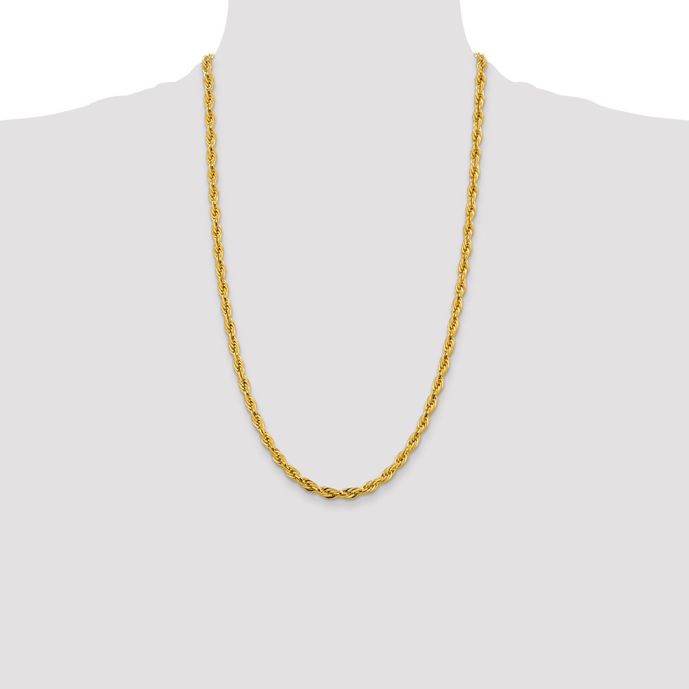 14K 26 inch 4.75mm Semi Solid Rope with Lobster Clasp Chain (BC169-26)