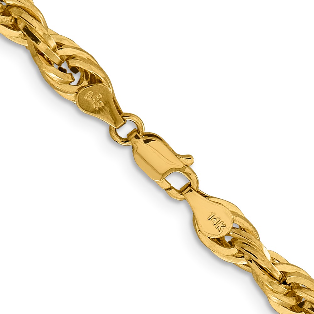 14K 16 inch 5.4mm Semi Solid Rope with Lobster Clasp Chain (BC170-16)