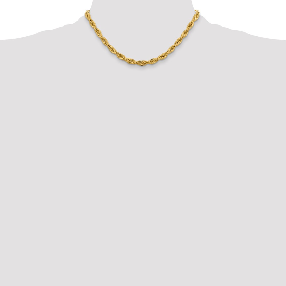 14K 16 inch 5.4mm Semi Solid Rope with Lobster Clasp Chain (BC170-16)
