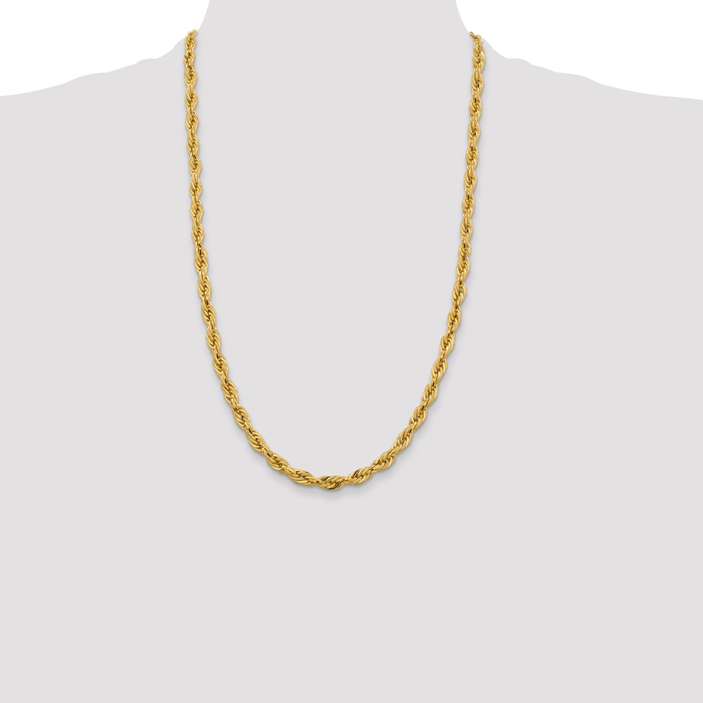 14K 26 inch 5.4mm Semi Solid Rope with Lobster Clasp Chain (BC170-26)