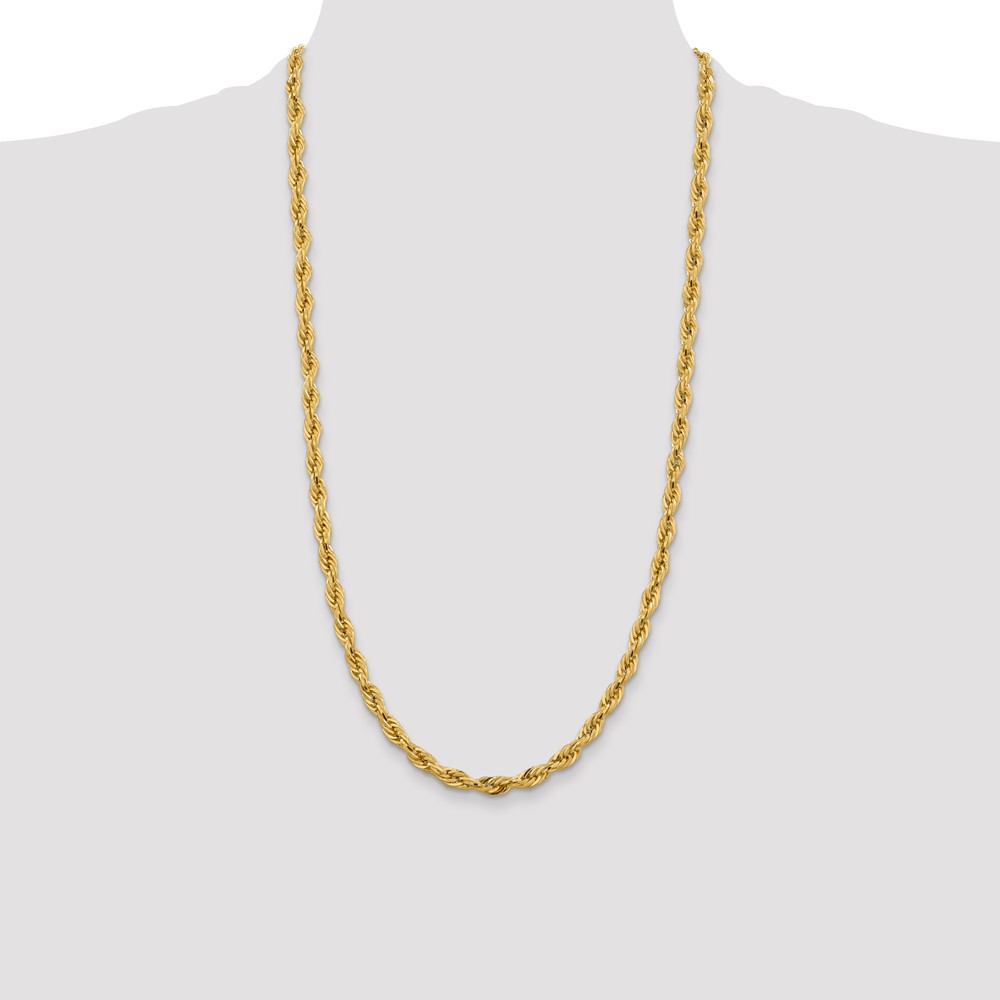 14K 28 inch 5.4mm Semi Solid Rope with Lobster Clasp Chain (BC170-28)
