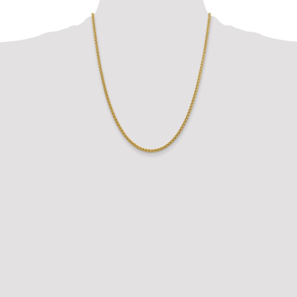 14K 22 inch 2.75mm Semi-Solid Wheat with Lobster Clasp Chain (BC171-22)