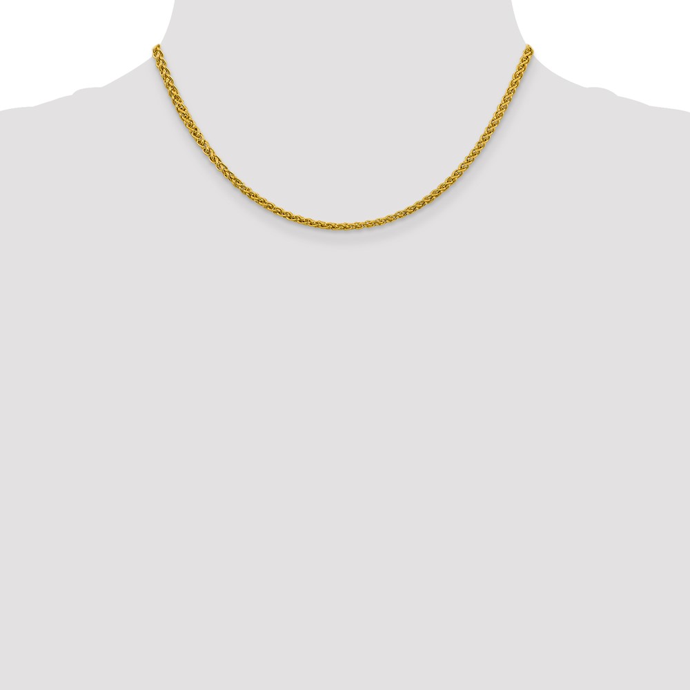 14K 16 inch 3.45mm Semi-Solid Wheat with Lobster Clasp Chain (BC172-16)