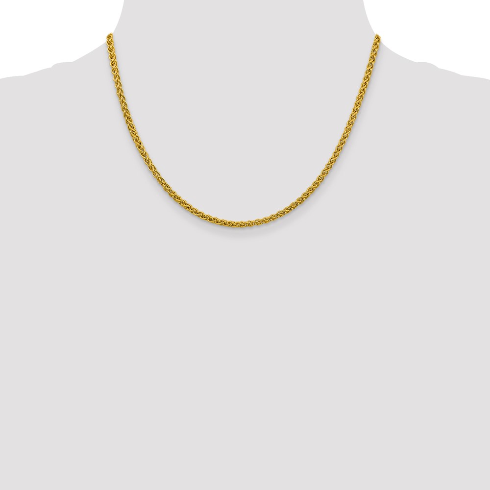 14K 18 inch 3.45mm Semi-Solid Wheat with Lobster Clasp Chain (BC172-18)