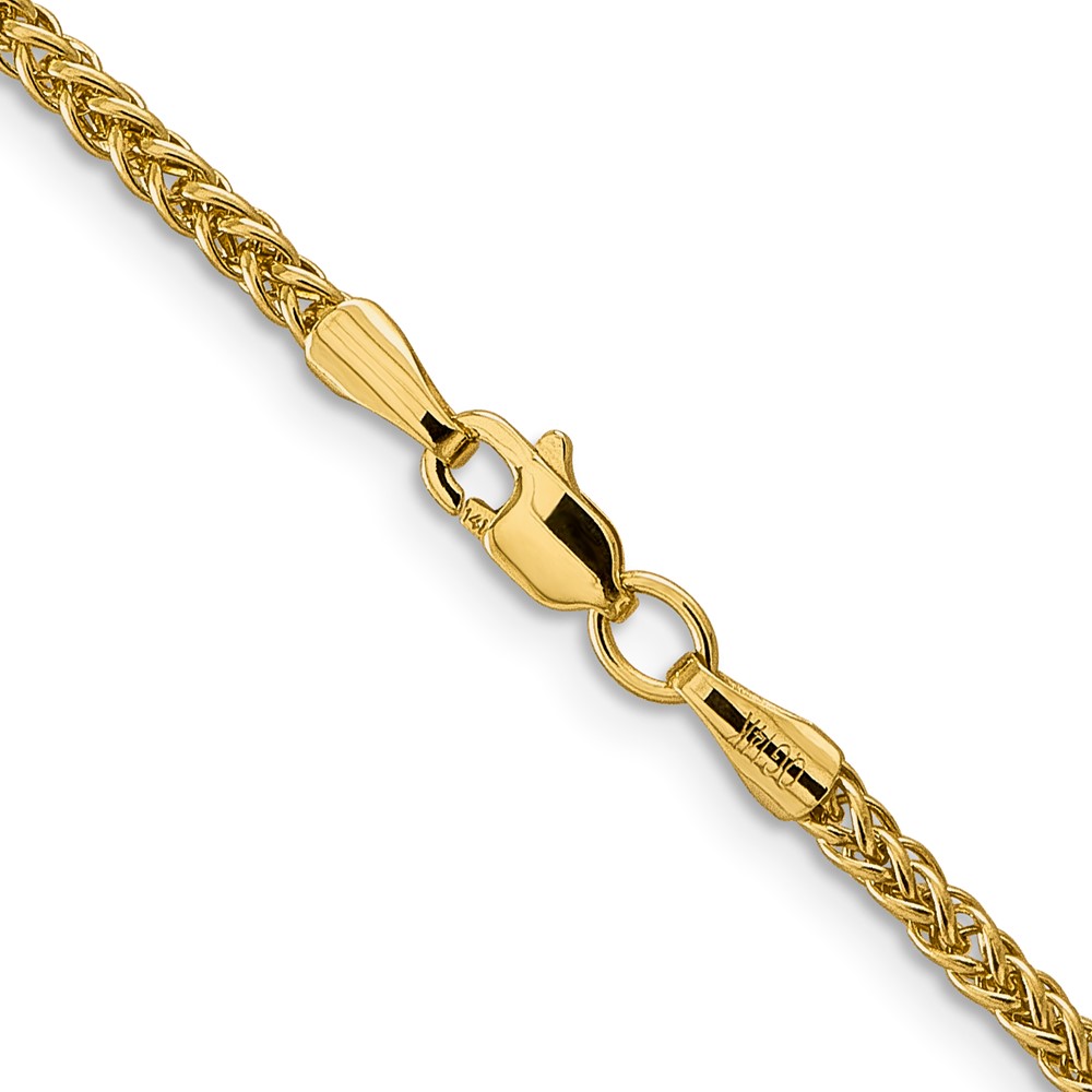 14K 18 inch 2.35mm Semi-Solid 3-Wire Wheat with Lobster Clasp Chain (BC176-18)