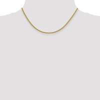 14K 2.35mm Yellow Gold Semi-Solid 3-Wire Wheat Chain with Lobster Clasp - 16in view 4