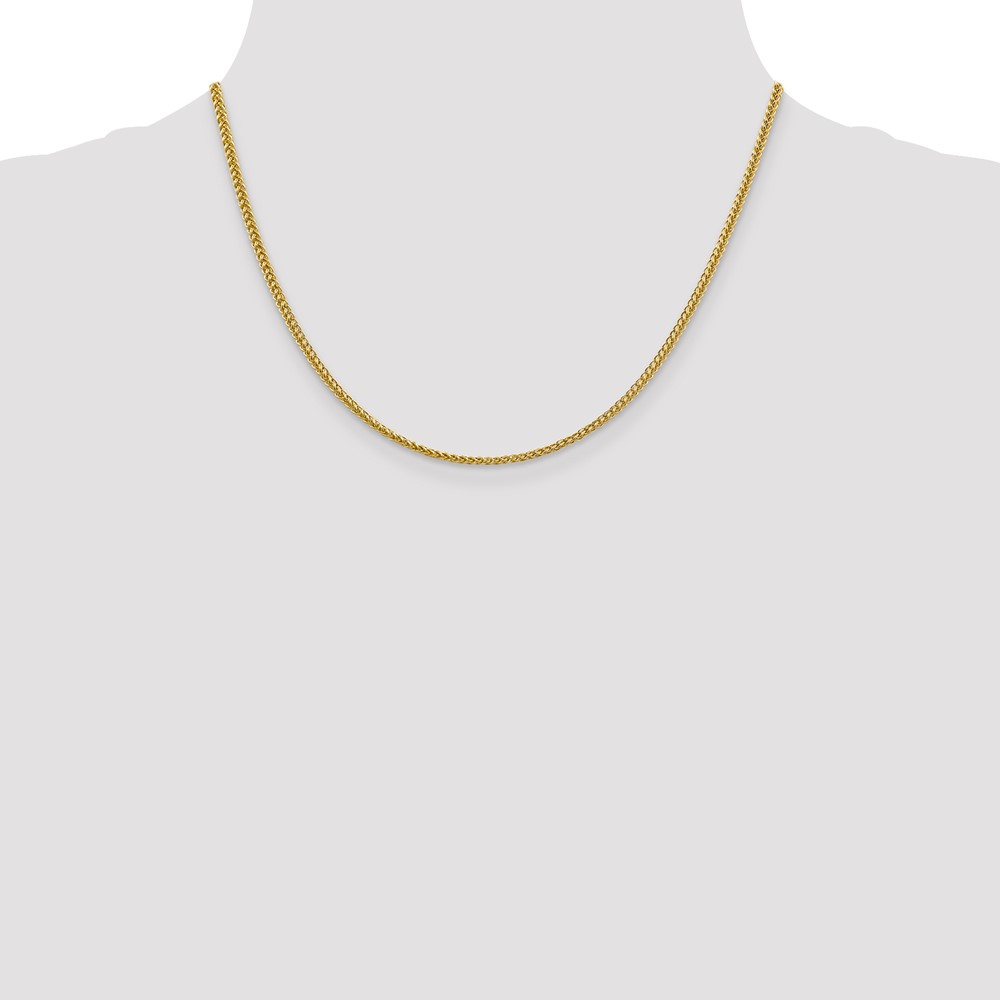 14K 18 inch 2.35mm Semi-Solid 3-Wire Wheat with Lobster Clasp Chain (BC176-18)