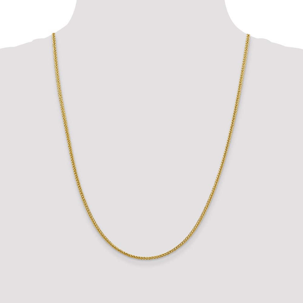 14K 24 inch 2.35mm Semi-Solid 3-Wire Wheat with Lobster Clasp Chain (BC176-24)