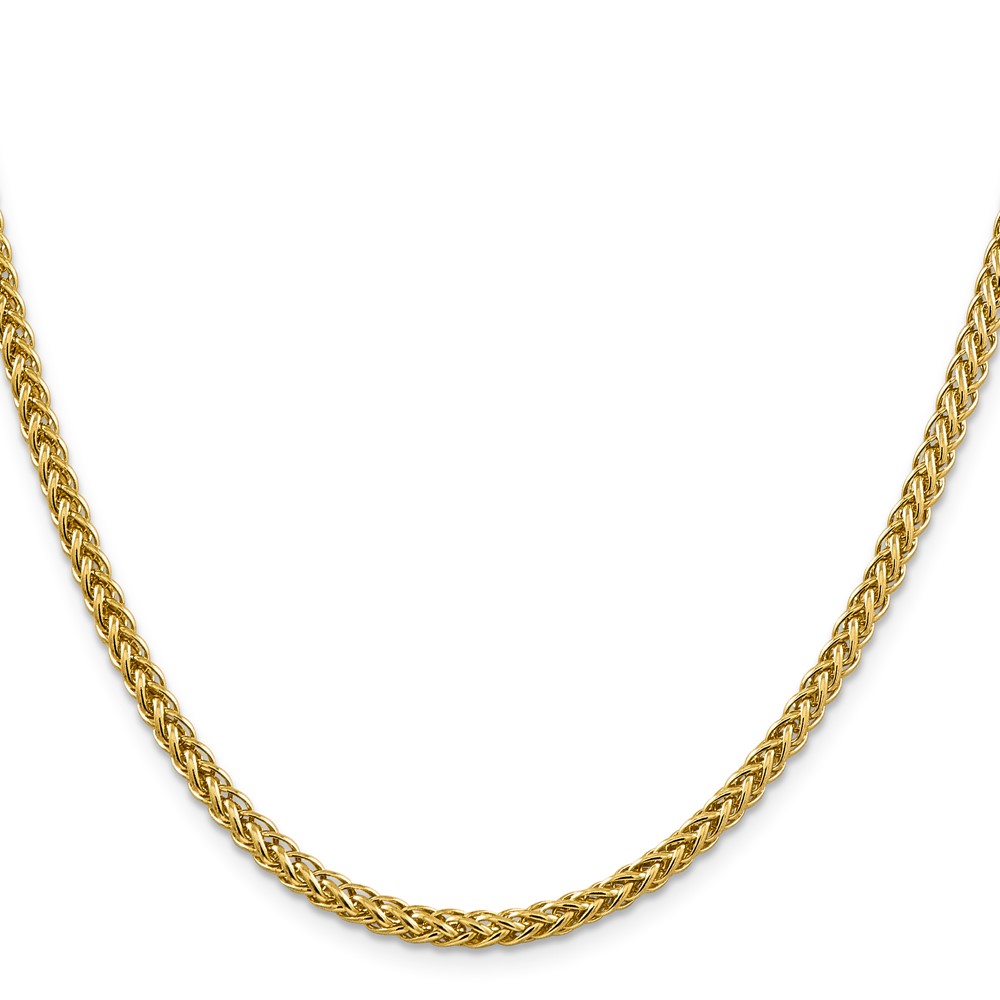 14K 24 inch 3.5mm Semi-Solid 3-Wire Wheat with Lobster Clasp Chain (BC177-24)