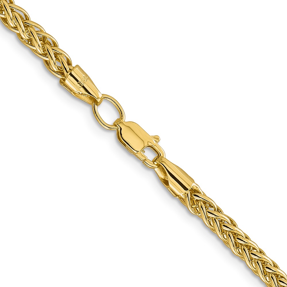 14K 24 inch 3.5mm Semi-Solid 3-Wire Wheat with Lobster Clasp Chain (BC177-24)