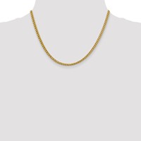 14K 3.5mm Yellow Gold Semi-Solid 3-Wire Wheat Chain with Lobster Clasp - 16in view 4