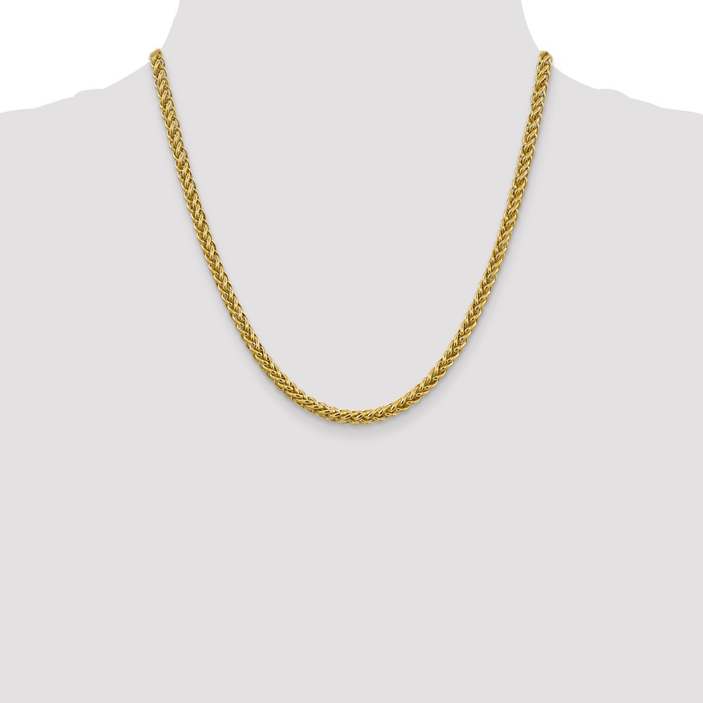 14K 18 inch 4.65mm Semi-Solid 3-Wire Wheat with Lobster Clasp Chain (BC178-20)