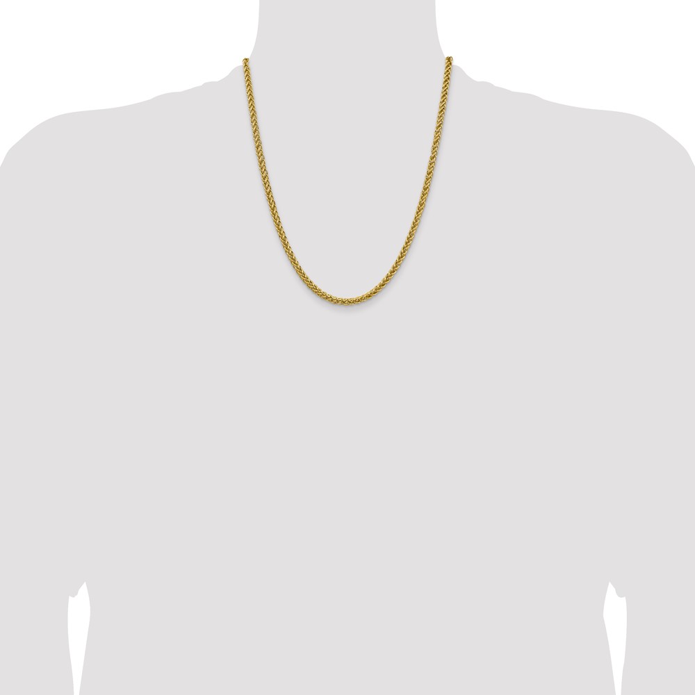 14K 20 inch 4.65mm Semi-Solid 3-Wire Wheat with Lobster Clasp Chain (BC178-22)
