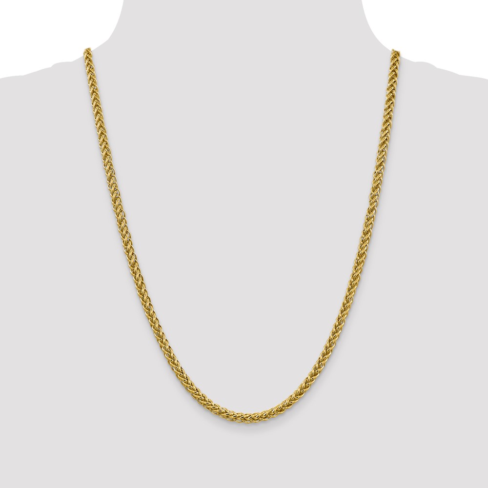 14K 24 inch 4.65mm Semi-Solid 3-Wire Wheat with Lobster Clasp Chain (BC178-24)