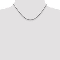 14K White Gold 2.35mm Semi-Solid 3-Wire Wheat Chain with Lobster Clasp - 16in view 4