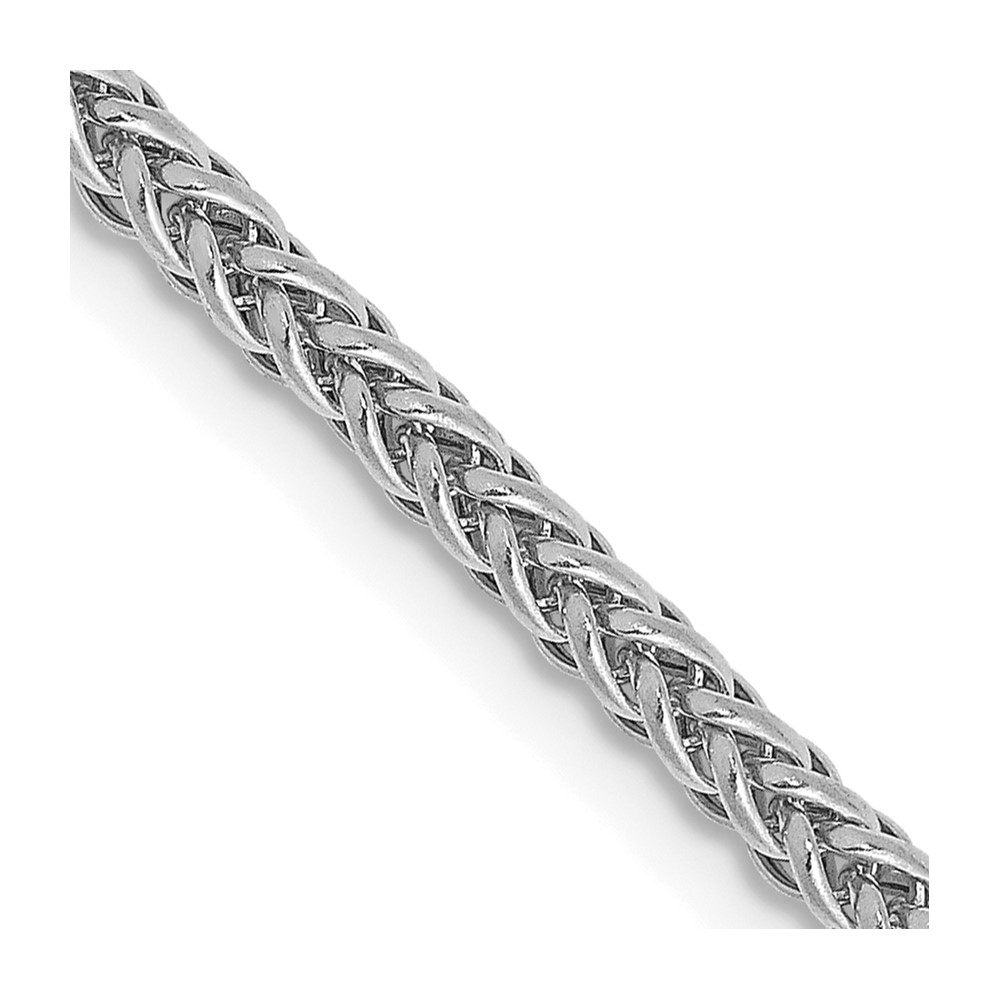 14K White Gold 24 inch 2.35mm Semi-Solid 3-Wire Wheat with Lobster Clasp Chain (BC179-24)