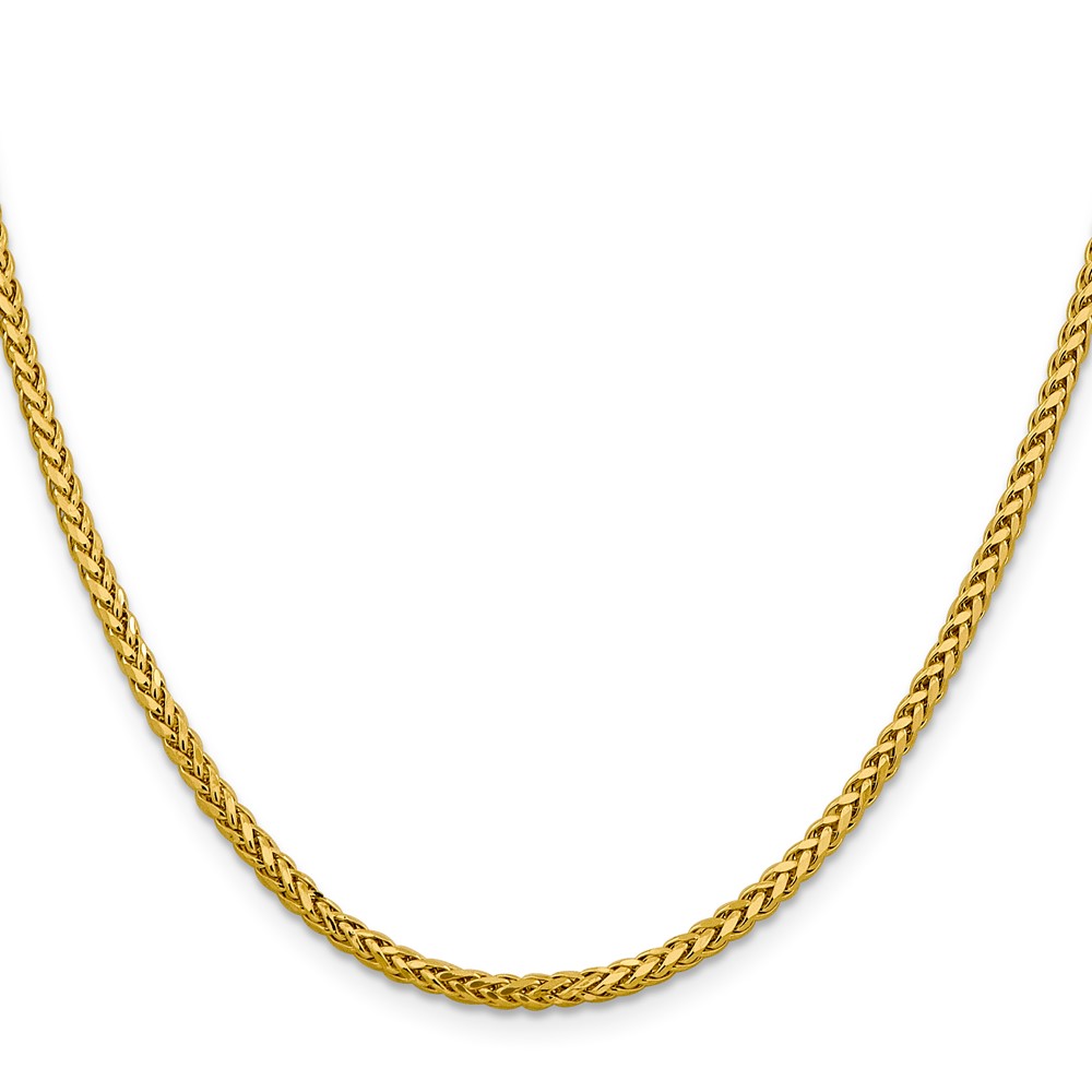14K 18 inch 2.5mm Semi-Solid Diamond-cut Wheat with Lobster Clasp Chain (BC183-18)