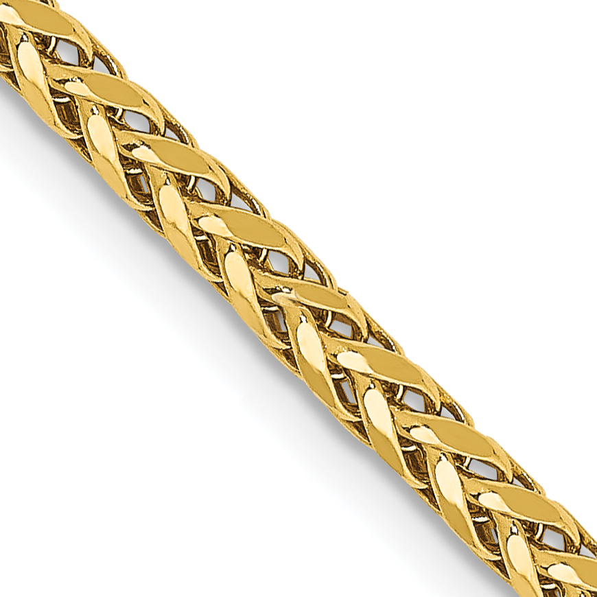 14K 20 inch 2.5mm Semi-Solid Diamond-cut Wheat with Lobster Clasp Chain (BC183-20)