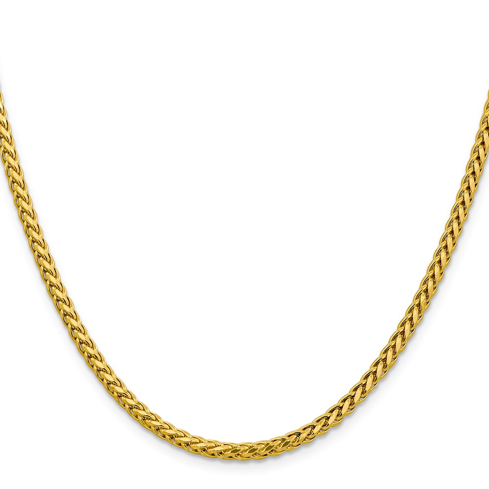 14K 20 inch 3.1mm Semi-Solid Diamond-cut Wheat with Lobster Clasp Chain (BC184-20)