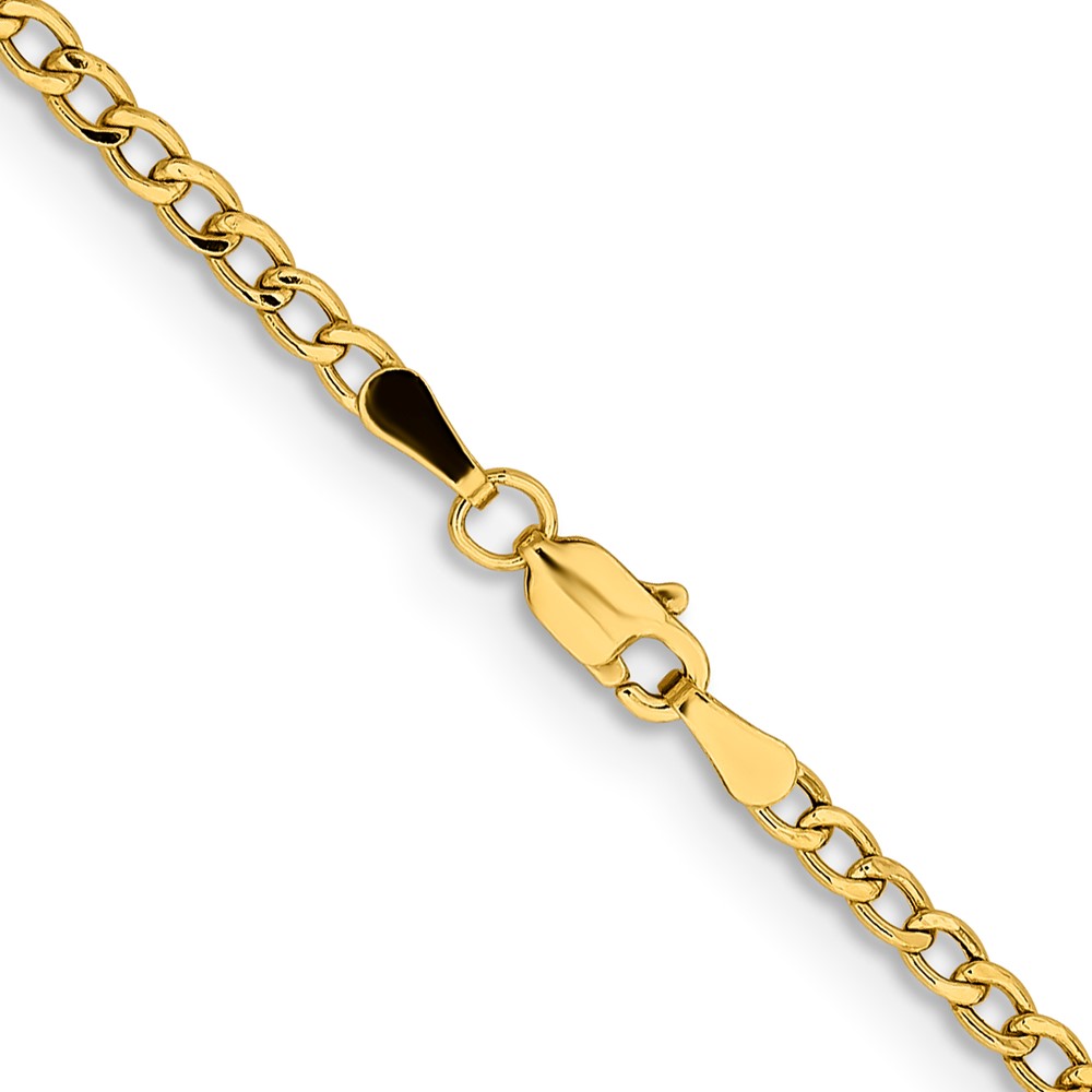 14k 2.85mm Semi-Solid Curb Chain (BC192-26)
