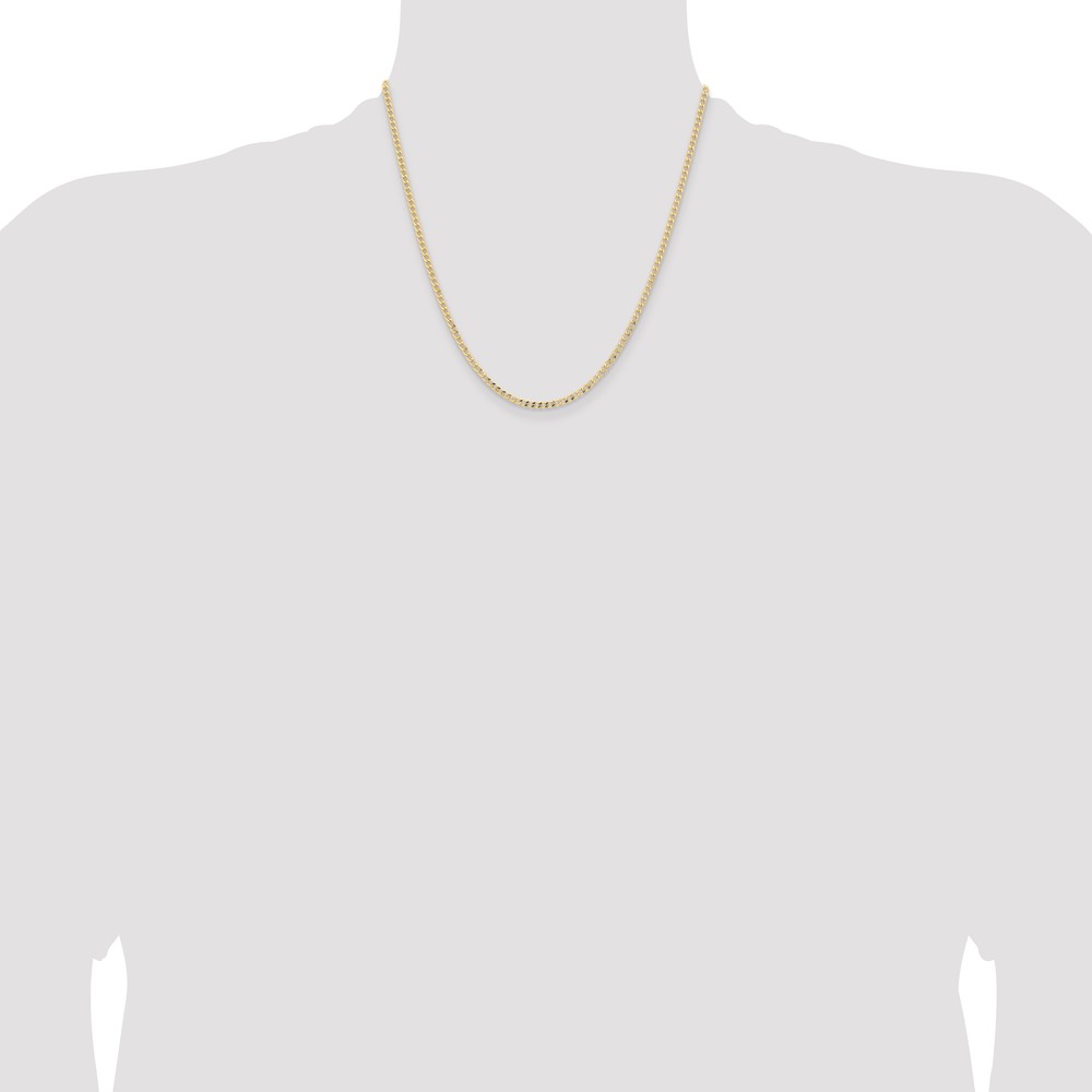 14K 20 inch 2.85mm Semi-Solid Curb with Lobster Clasp Chain (BC192-20)