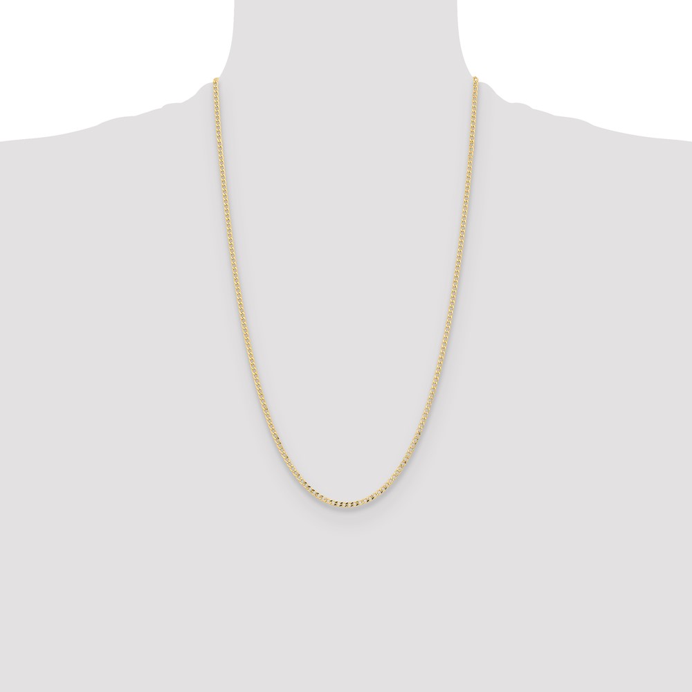 14k 2.85mm Semi-Solid Curb Chain (BC192-26)