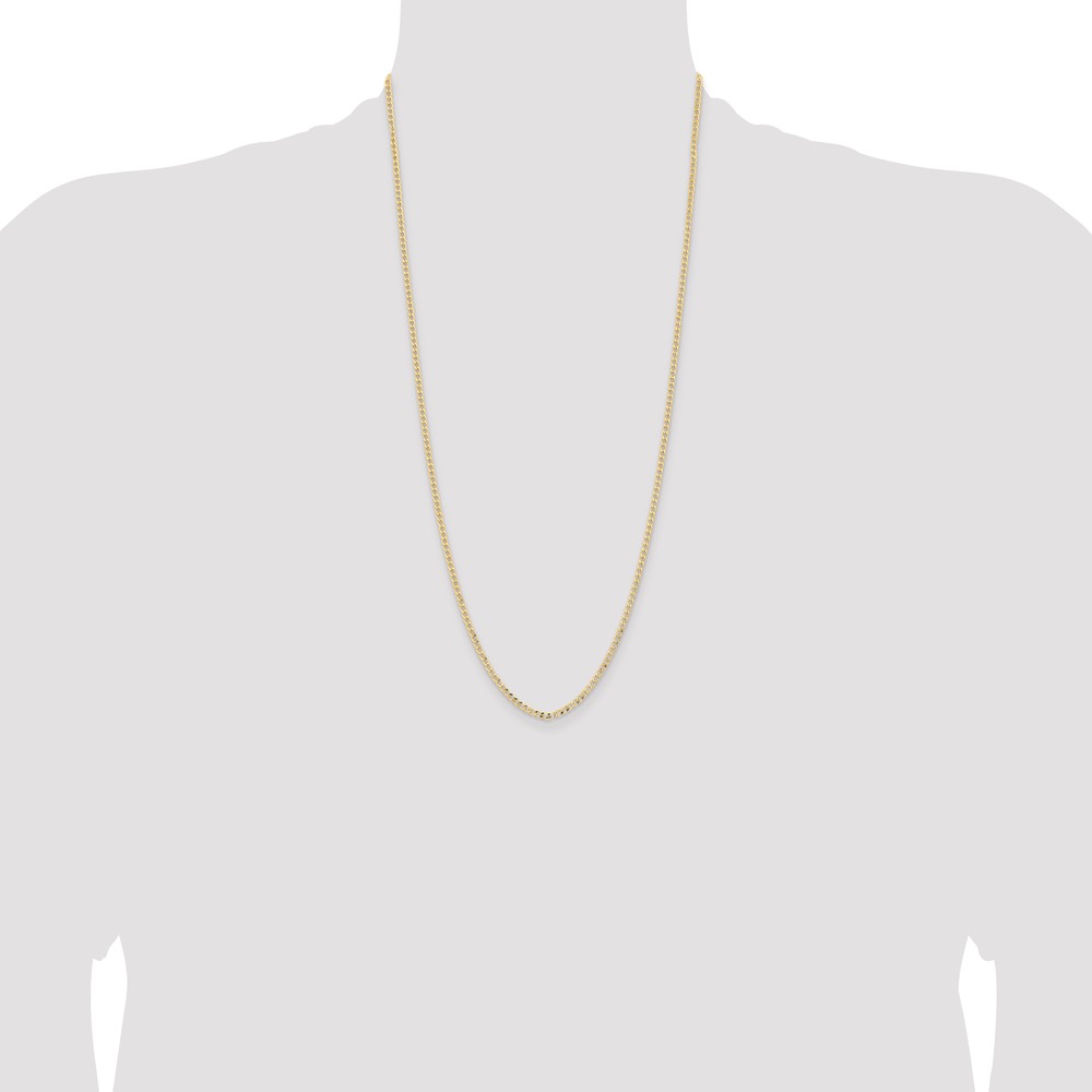 14K 28 inch 2.85mm Semi-Solid Curb with Lobster Clasp Chain (BC192-28)