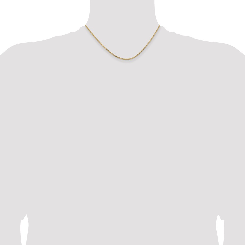 14K 16 inch 1.85mm Semi-Solid Curb with Lobster Clasp Chain (BC193-16)