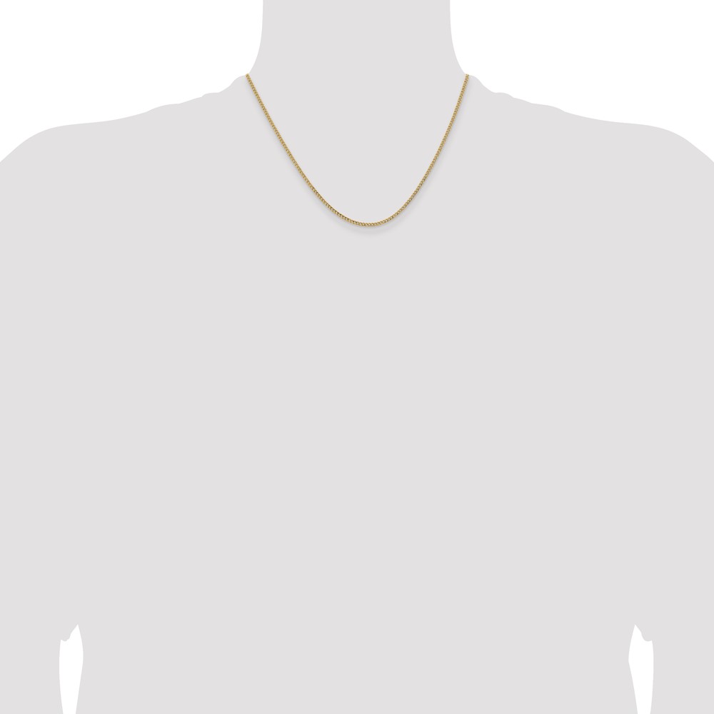 14K 18 inch 1.85mm Semi-Solid Curb with Lobster Clasp Chain (BC193-18)