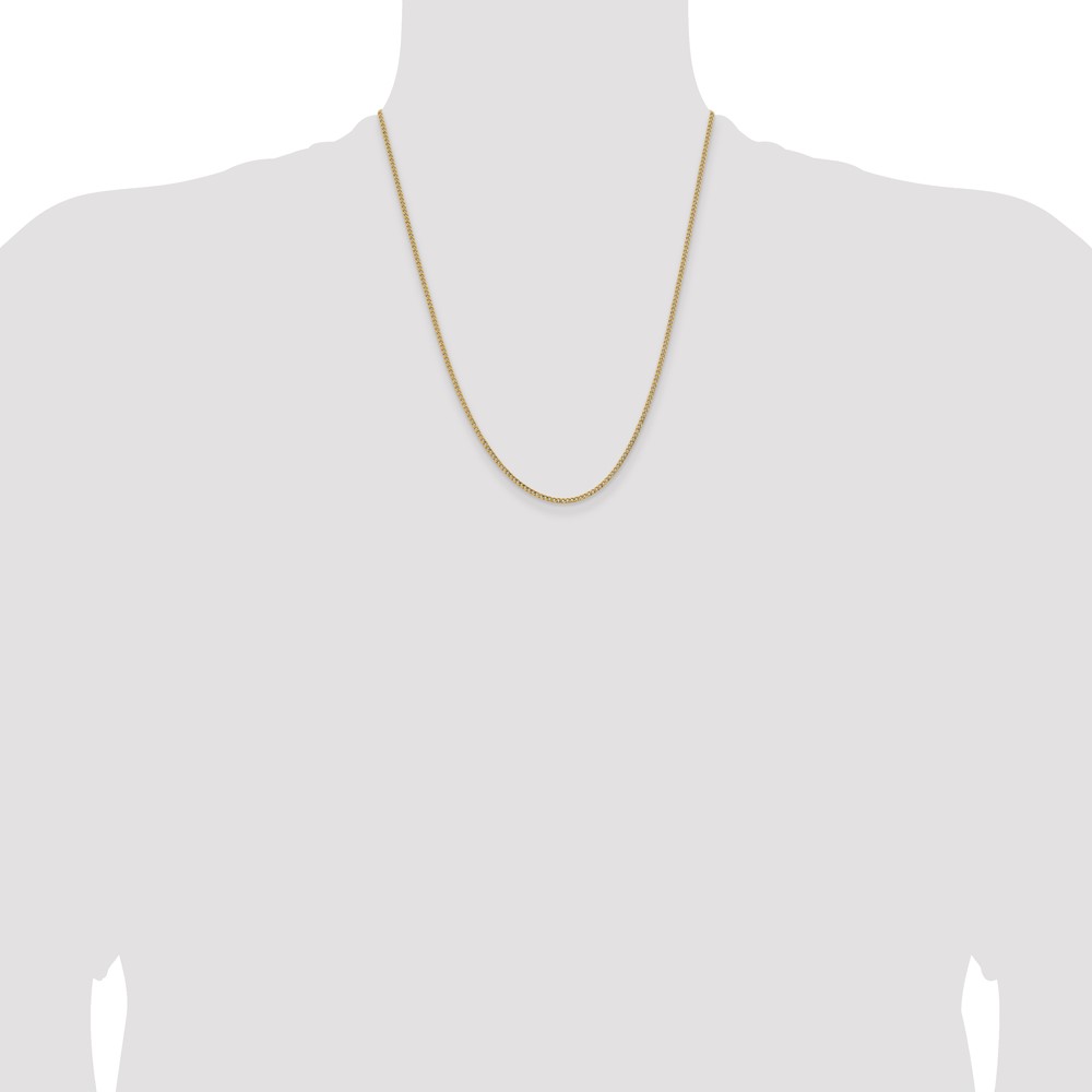 14K 22 inch 1.85mm Semi-Solid Curb with Lobster Clasp Chain (BC193-22)