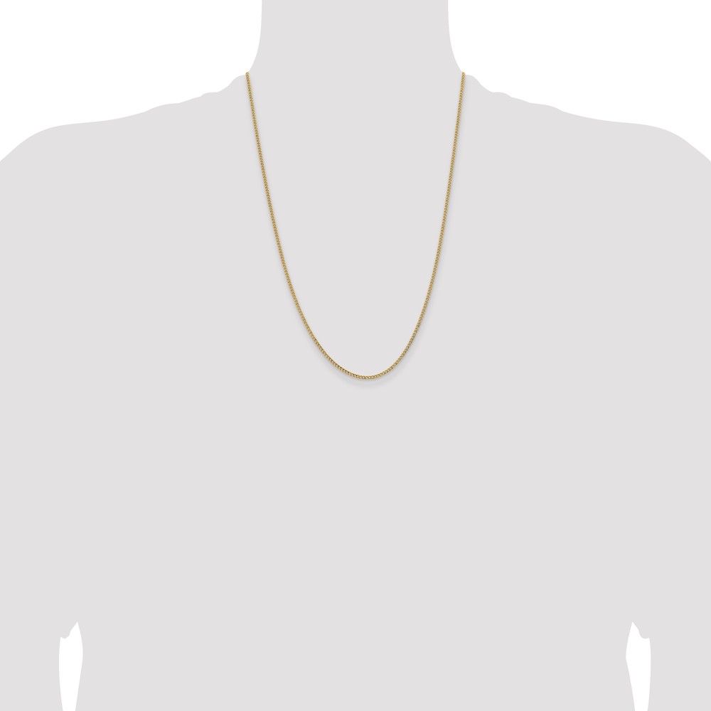 14K 24 inch 1.85mm Semi-Solid Curb with Lobster Clasp Chain (BC193-24)