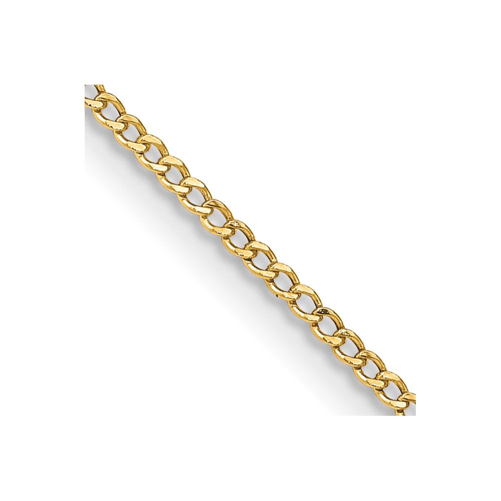 14K 16 inch 1.85mm Semi-Solid Curb with Lobster Clasp Chain (BC193-16)
