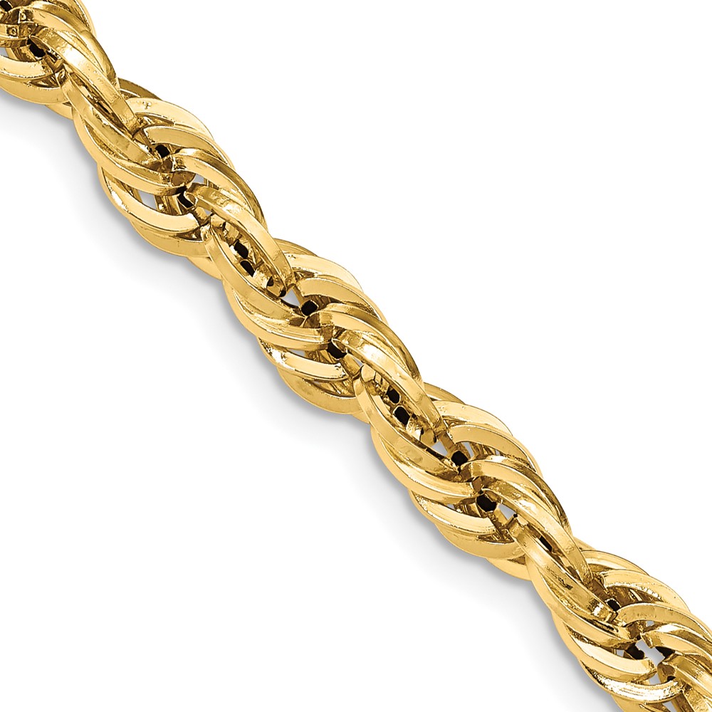 14K 24 inch 7mm Semi Solid Rope with Lobster Clasp Chain (BC194-24)