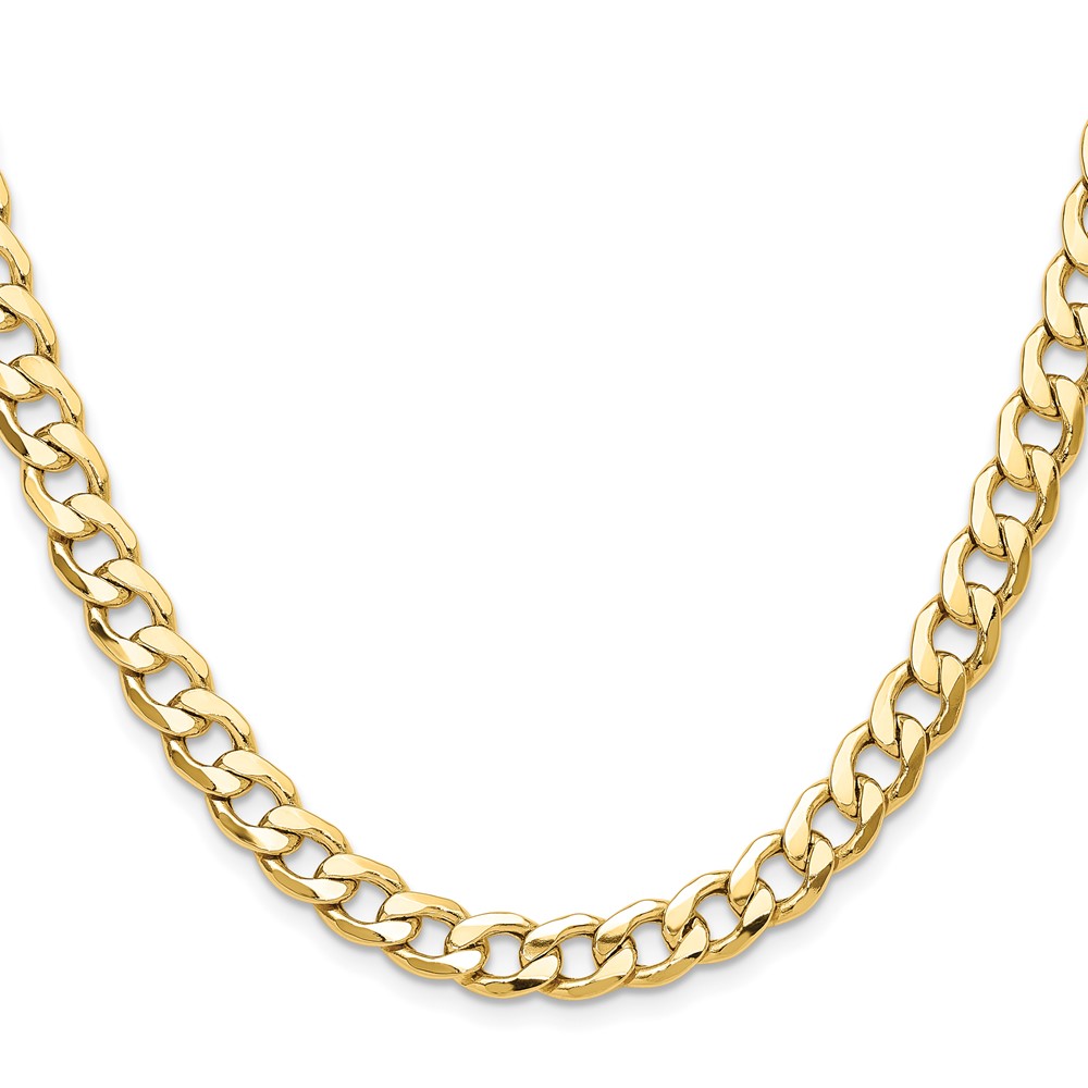 14k 7.5mm Semi-Solid Curb Chain (BC195-18)