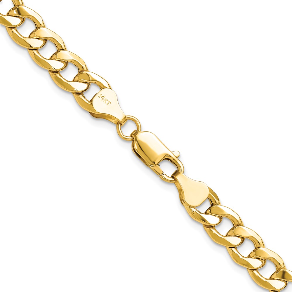 14k 7.5mm Semi-Solid Curb Chain (BC195-18)