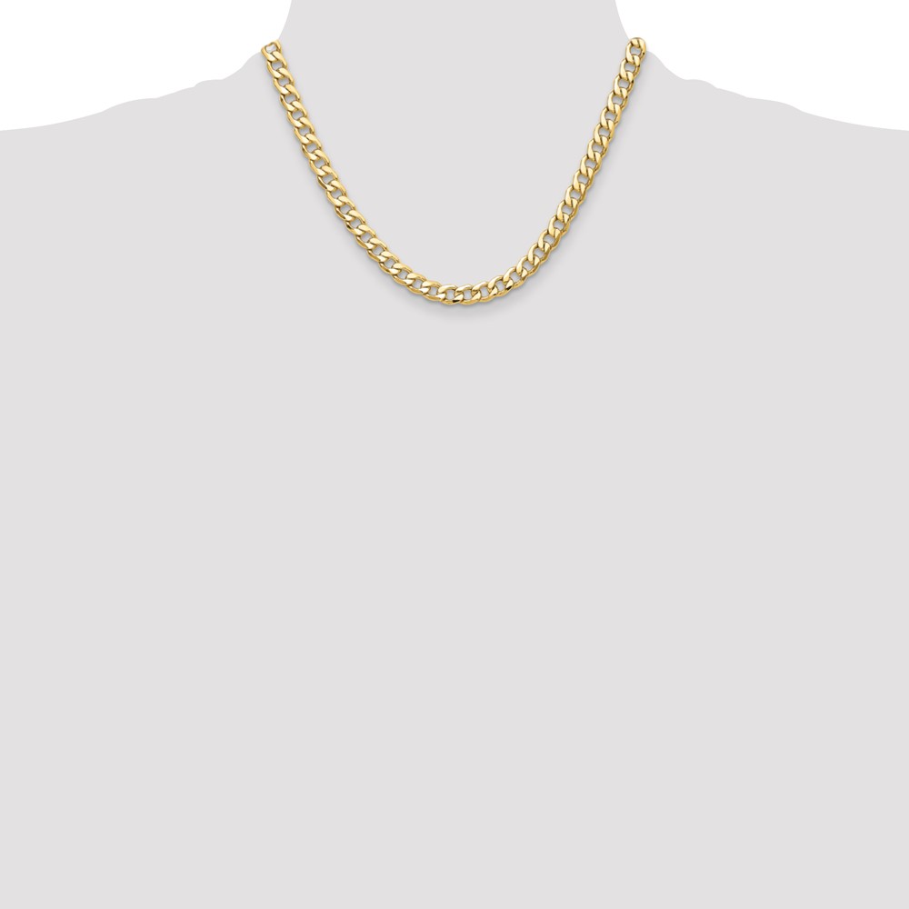 14k 7.5mm Semi-Solid Curb Chain (BC195-18)