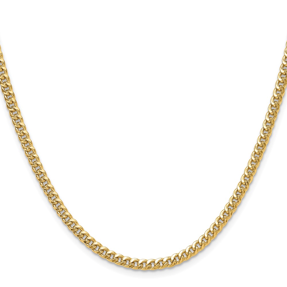 14k 3.5mm Semi-Solid Miami Cuban Chain (BC199-18)