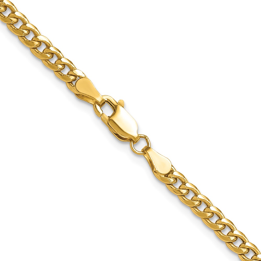 14k 3.5mm Semi-Solid Miami Cuban Chain (BC199-18)