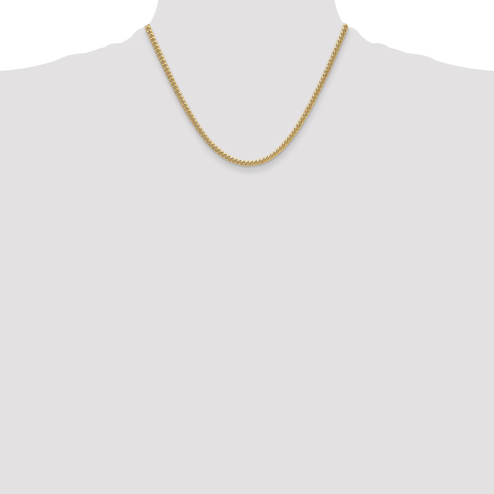 14k 3.5mm Semi-Solid Miami Cuban Chain (BC199-18)