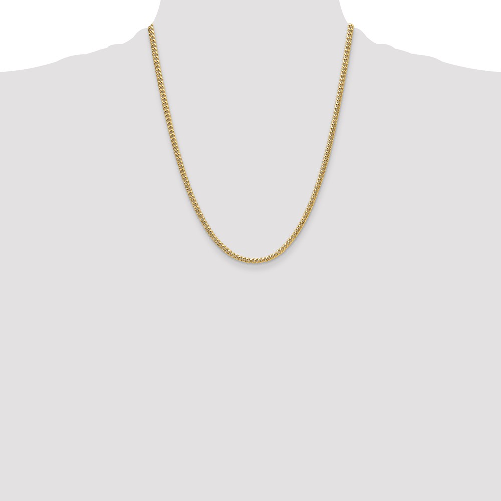 14k 3.5mm Semi-Solid Miami Cuban Chain (BC199-22)