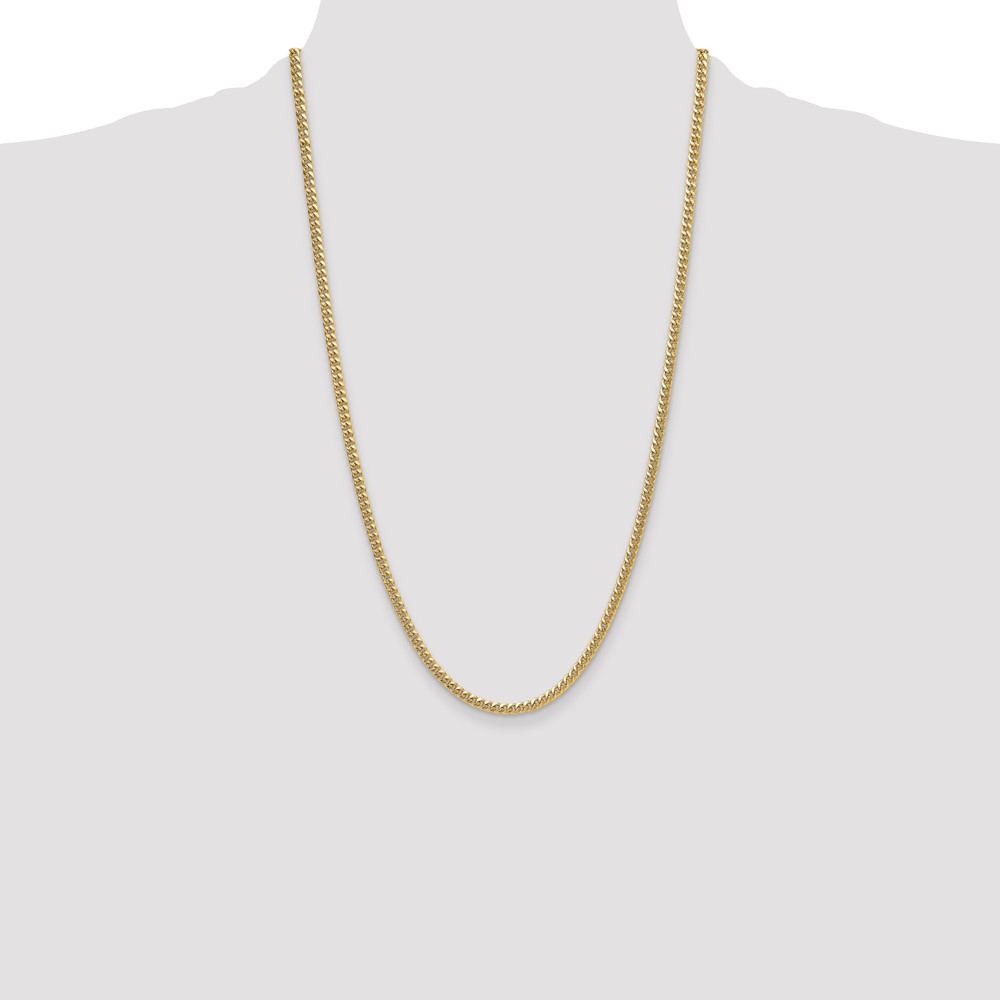 14k 3.5mm Semi-Solid Miami Cuban Chain (BC199-26)