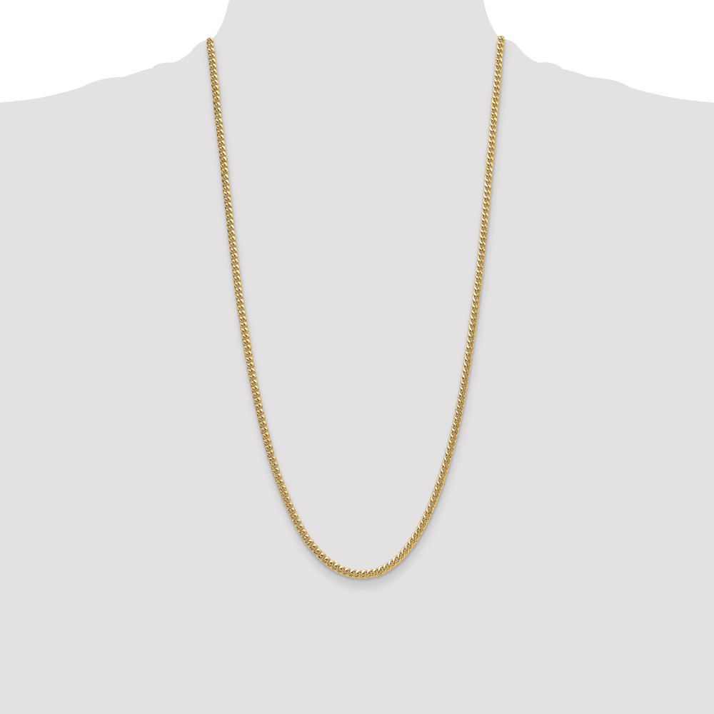 14k 3.5mm Semi-Solid Miami Cuban Chain (BC199-28)
