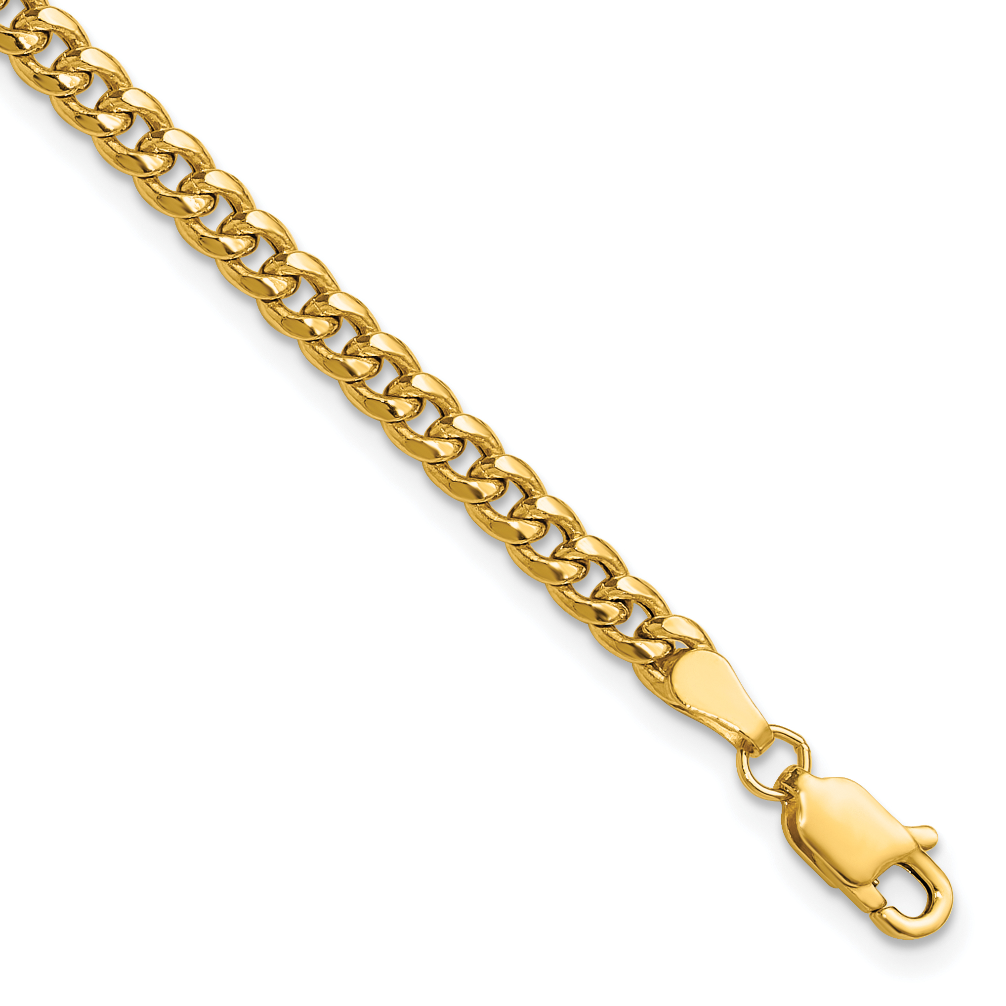 14k 3.5mm Semi-Solid Miami Cuban Chain (BC199-7)