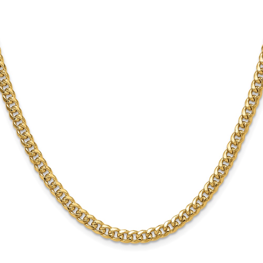 14k 4.5mm Semi-Solid Miami Cuban Chain (BC200-22)
