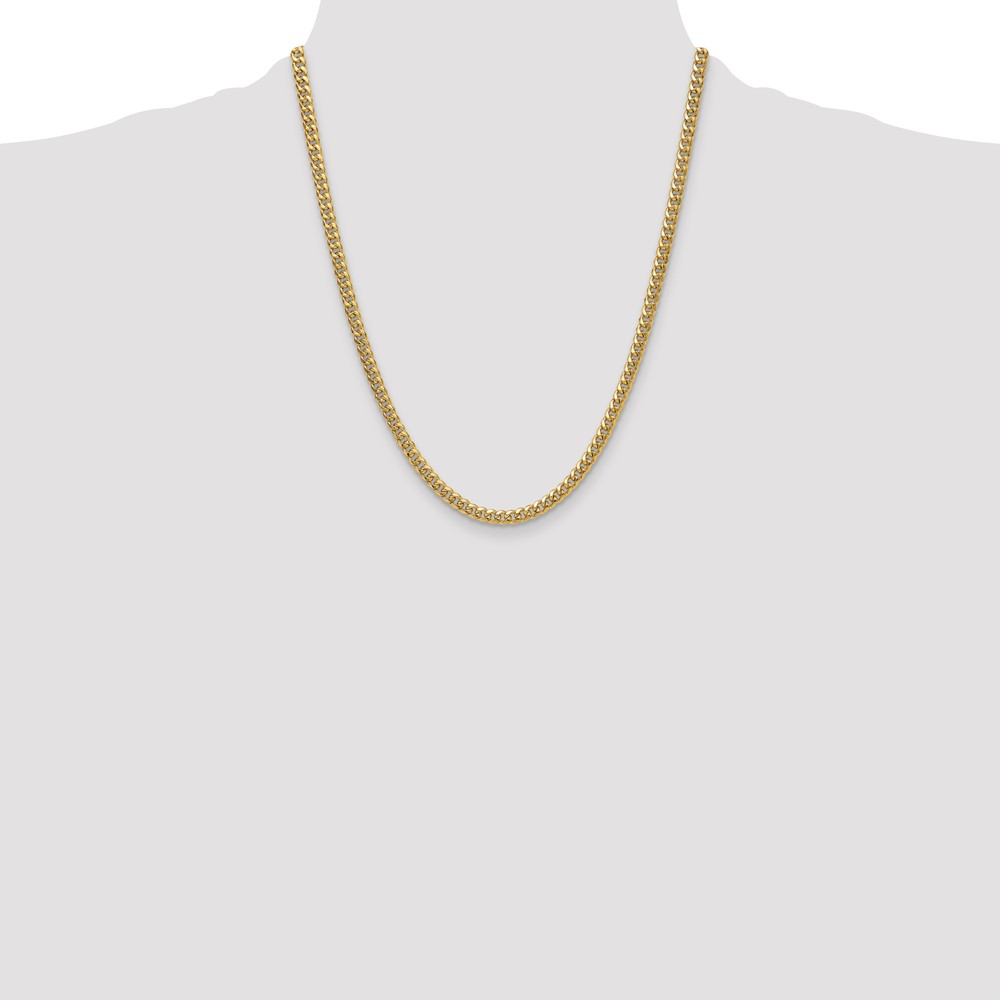 14k 4.5mm Semi-Solid Miami Cuban Chain (BC200-22)