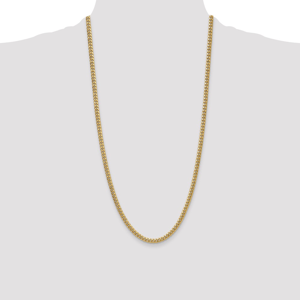 14k 4.5mm Semi-Solid Miami Cuban Chain (BC200-28)