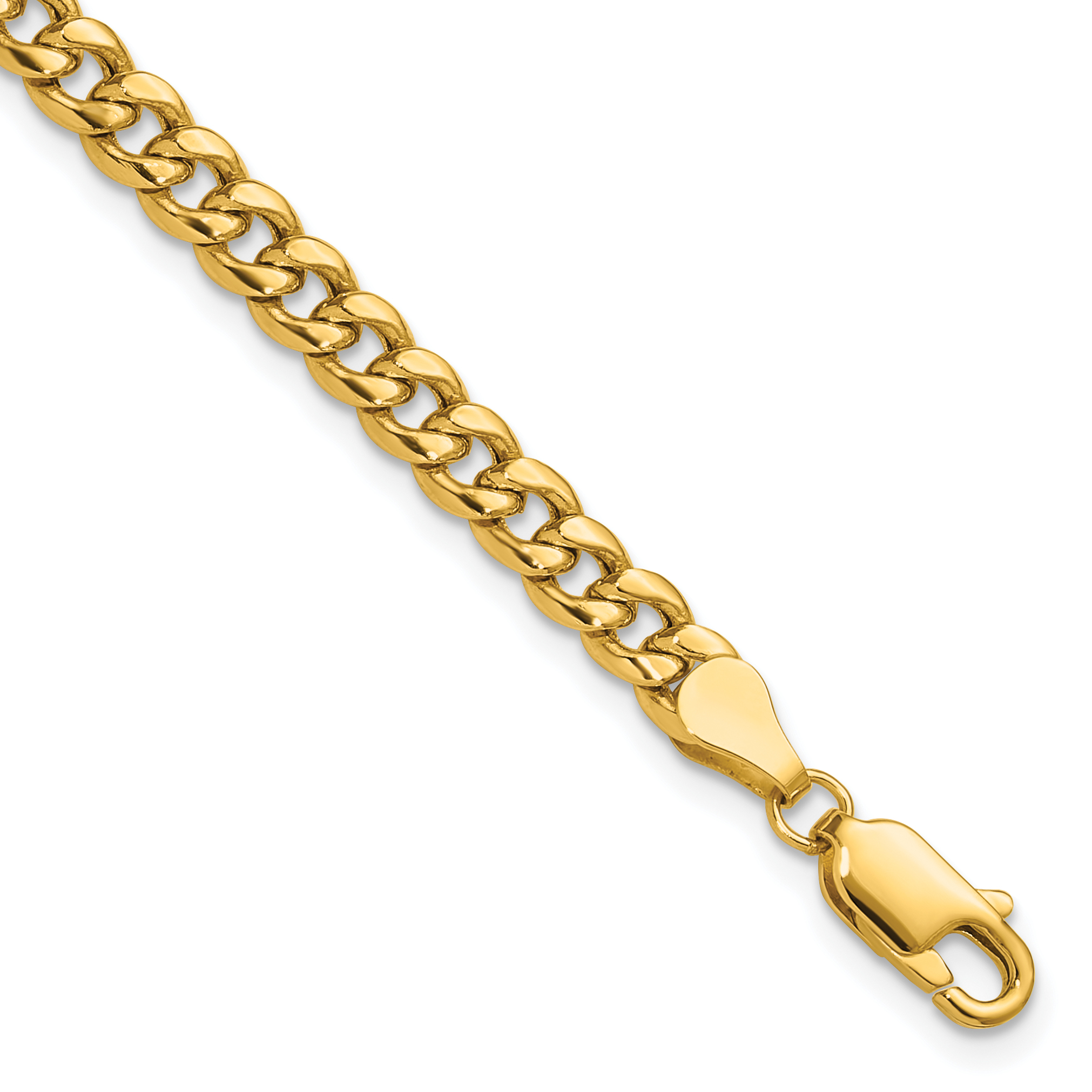 14k 4.5mm Semi-Solid Miami Cuban Chain (BC200-7)