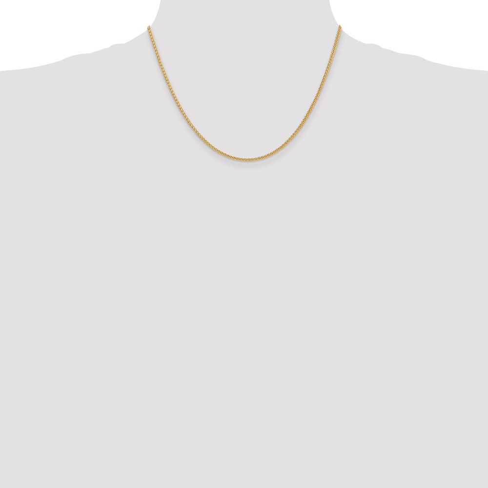 14K 18 inch 2mm Semi-Solid Wheat with Lobster Clasp Chain (BC76-18)